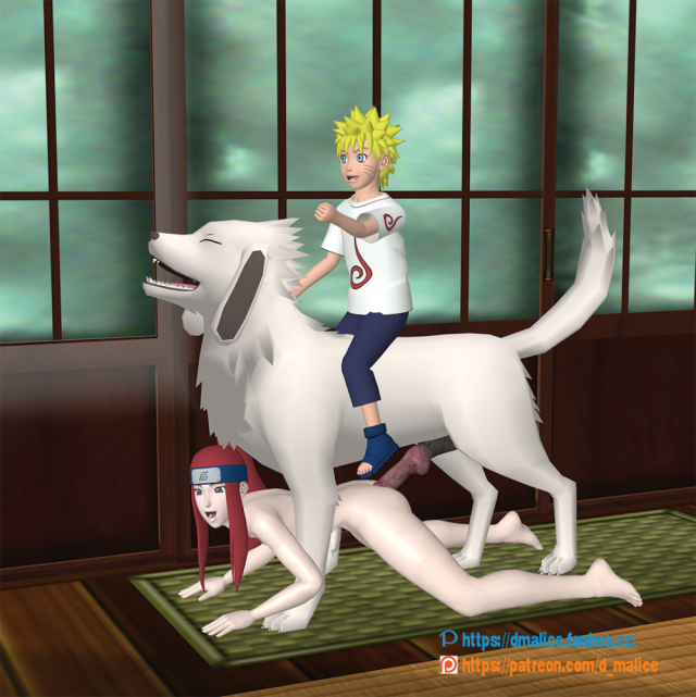 akamaru (naruto)+uzumaki naruto