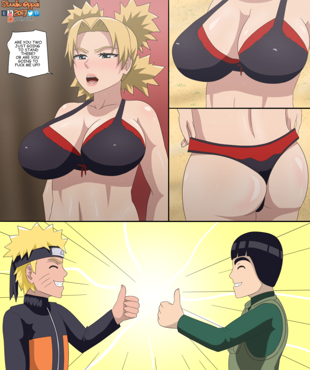 rock lee+temari+uzumaki naruto