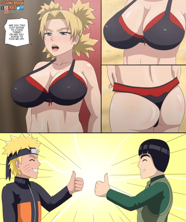 rock lee+temari+uzumaki naruto