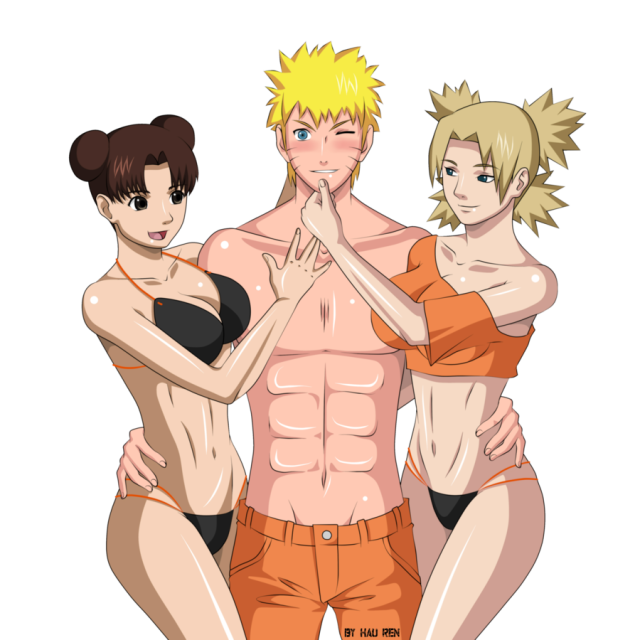 temari+tenten+uzumaki naruto