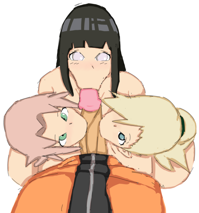 hyuuga hinata+ino yamanaka+sakura haruno+uzumaki naruto