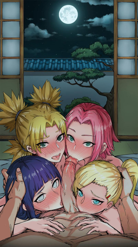 hyuuga hinata+ino yamanaka+sakura haruno+temari+uzumaki naruto