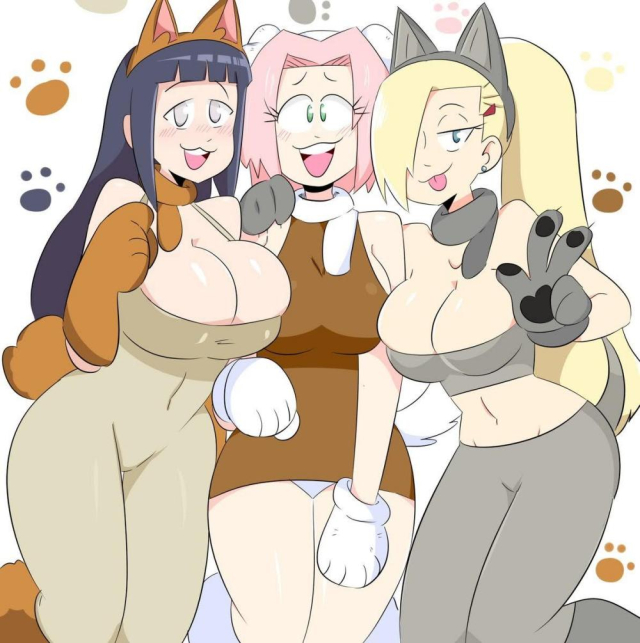 hyuuga hinata+ino yamanaka+sakura haruno