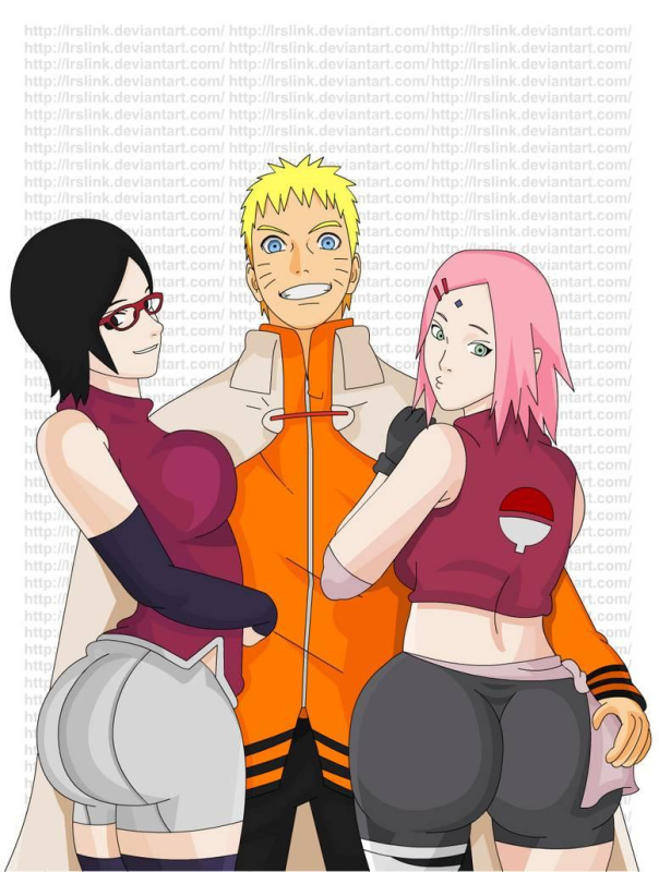 sakura haruno+sarada uchiha+uzumaki naruto